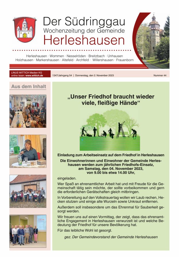 Der Südringgau Titelblatt 44/2023