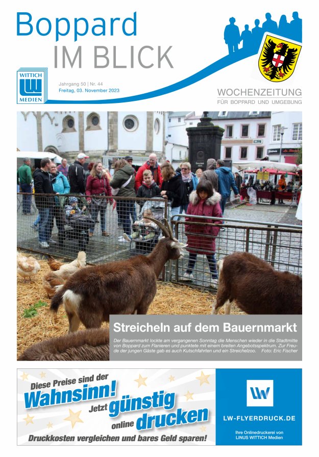 Boppard im Blick - Heimatzeitung für die Stadt Boppard Titelblatt 44/2023