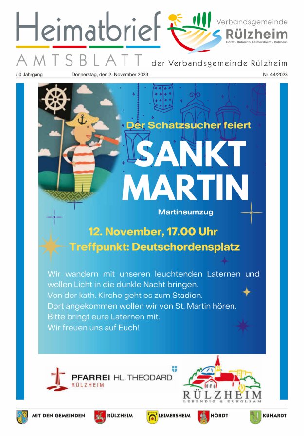 Heimatbrief VG Rülzheim Titelblatt 44/2023