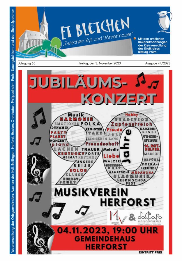 Et Bletchen VG Speicher Titelblatt 44/2023