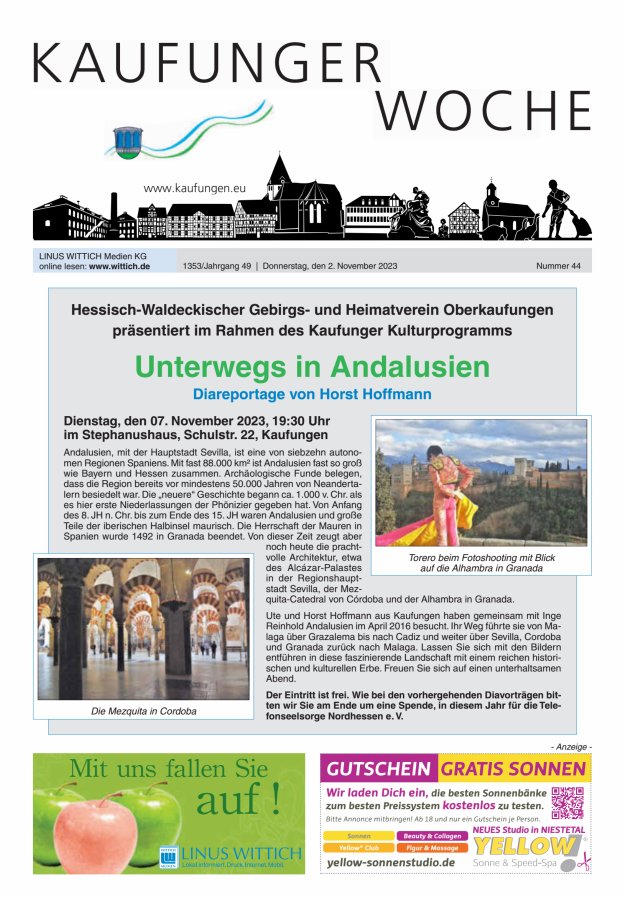 Kaufunger Woche Titelblatt 44/2023