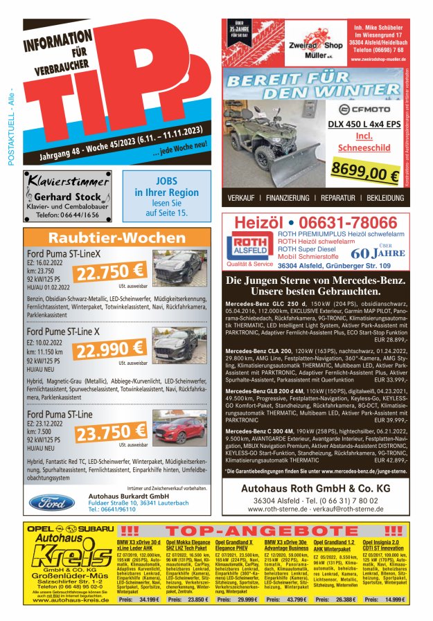 Tipp Vogelsberg Titelblatt 45/2023