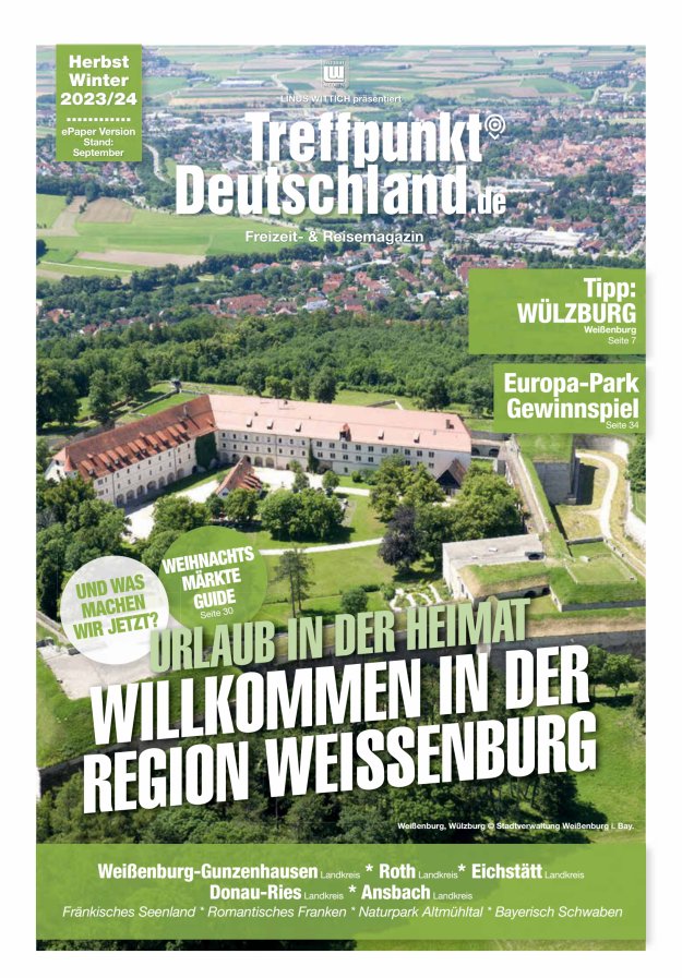TreffpunktDeutschland Region Weißenburg Reisemagazin Titelblatt 02/2023