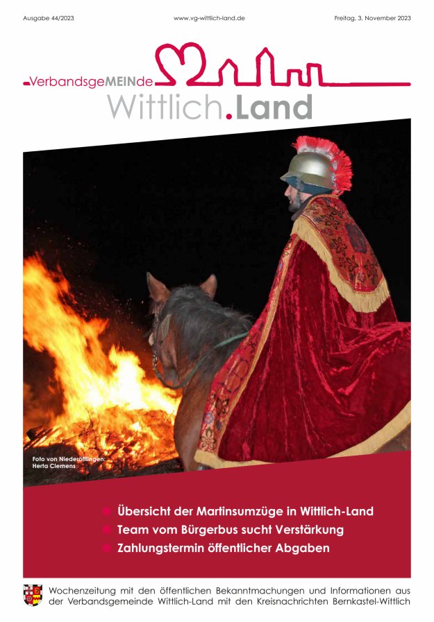 Mein Wittlich.Land Titelblatt 44/2023