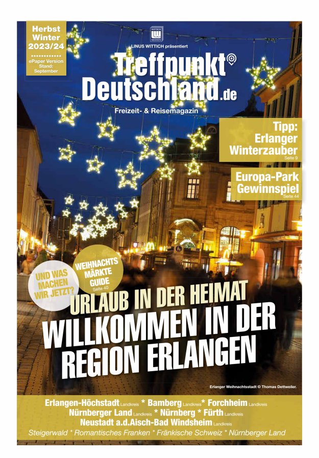 TreffpunktDeutschland Region Erlangen Reisemagazin Titelblatt 02/2023