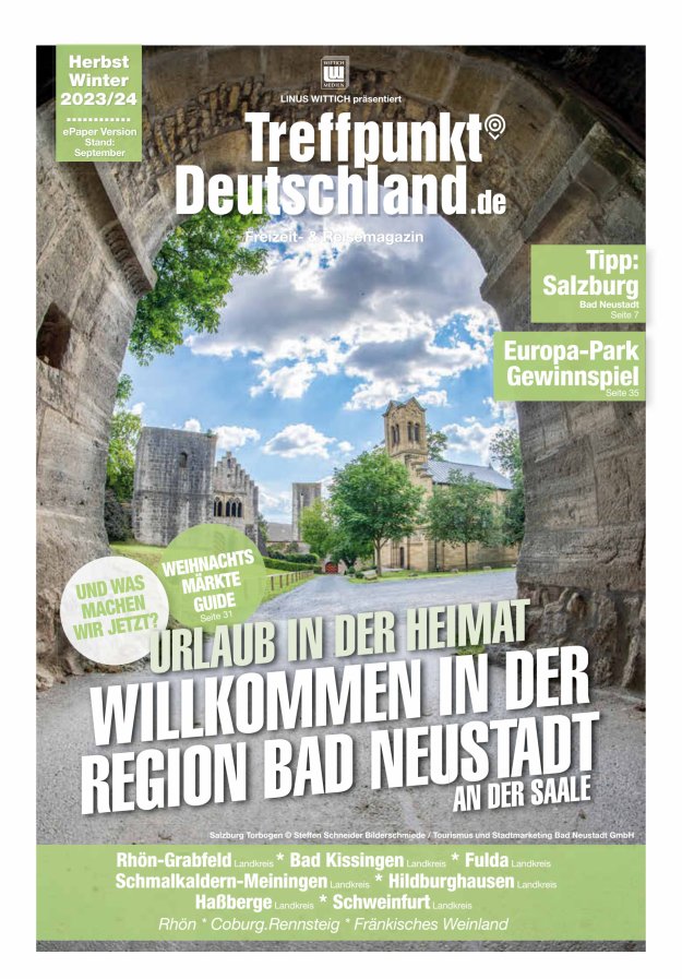 TreffpunktDeutschland Region Bad Neustadt Reisemagazin Titelblatt 02/2023
