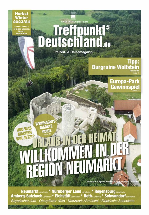 TreffpunktDeutschland Region Neumarkt Reisemagazin Titelblatt 02/2023