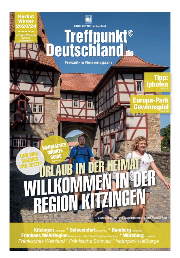 TreffpunktDeutschland Region Kitzingen Reisemagazin Titelblatt 02/2023