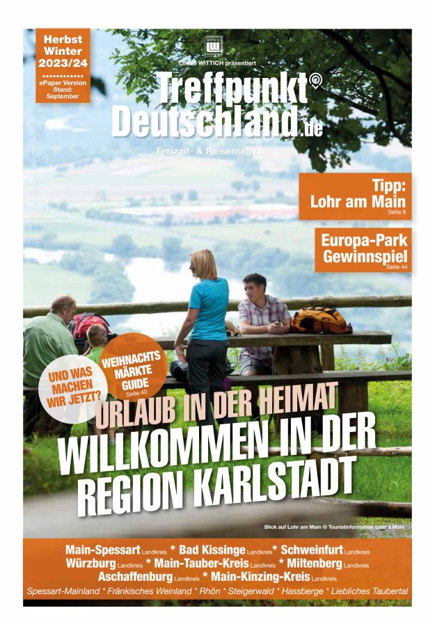 TreffpunktDeutschland Region Karlstadt Reisemagazin Titelblatt 02/2023