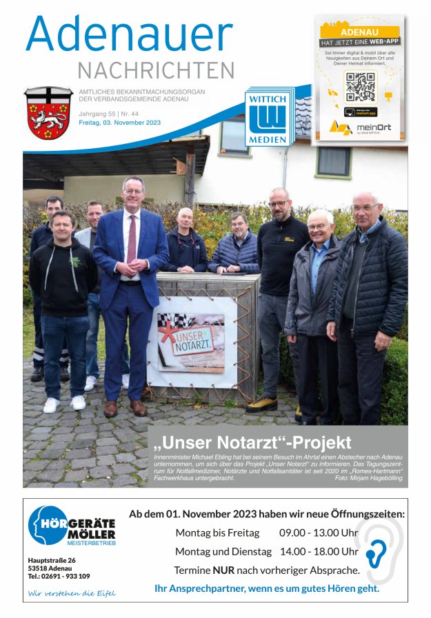 Adenauer Nachrichten Titelblatt 44/2023