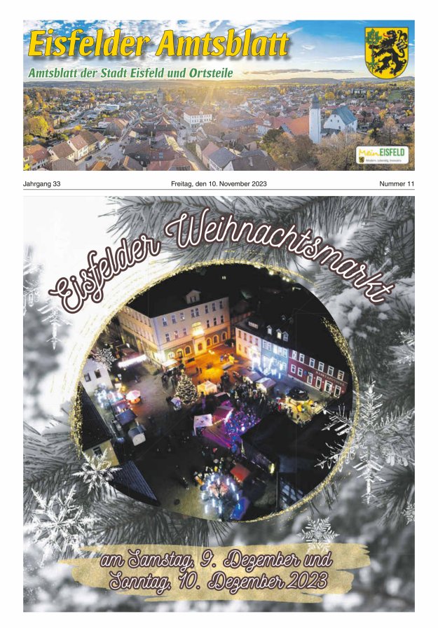 Eisfelder Amtsblatt Titelblatt 11/2023