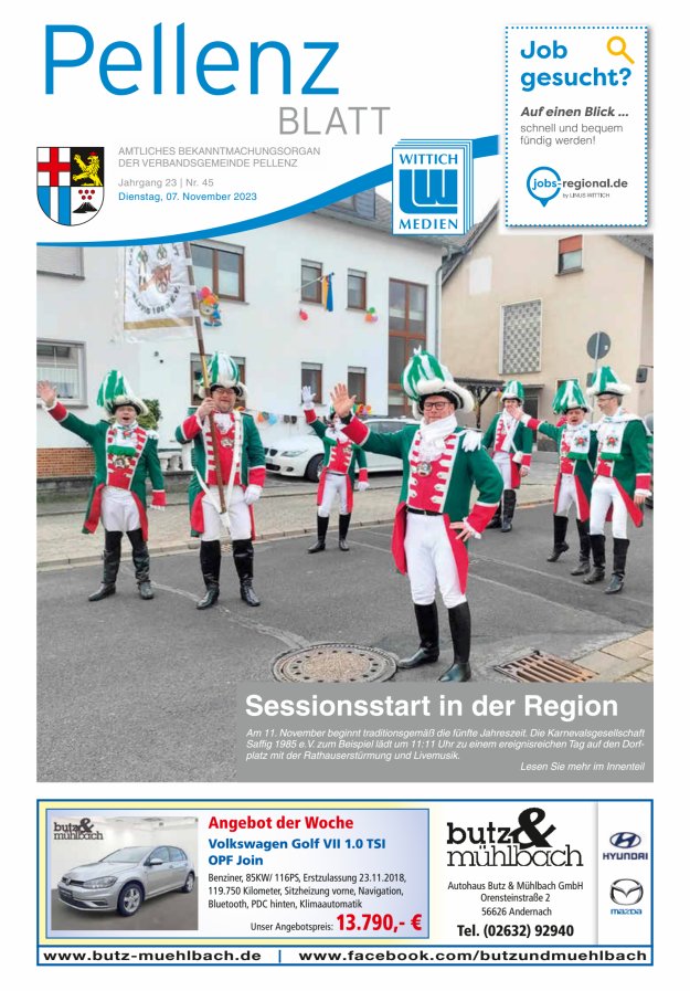 Pellenzblatt Titelblatt 45/2023