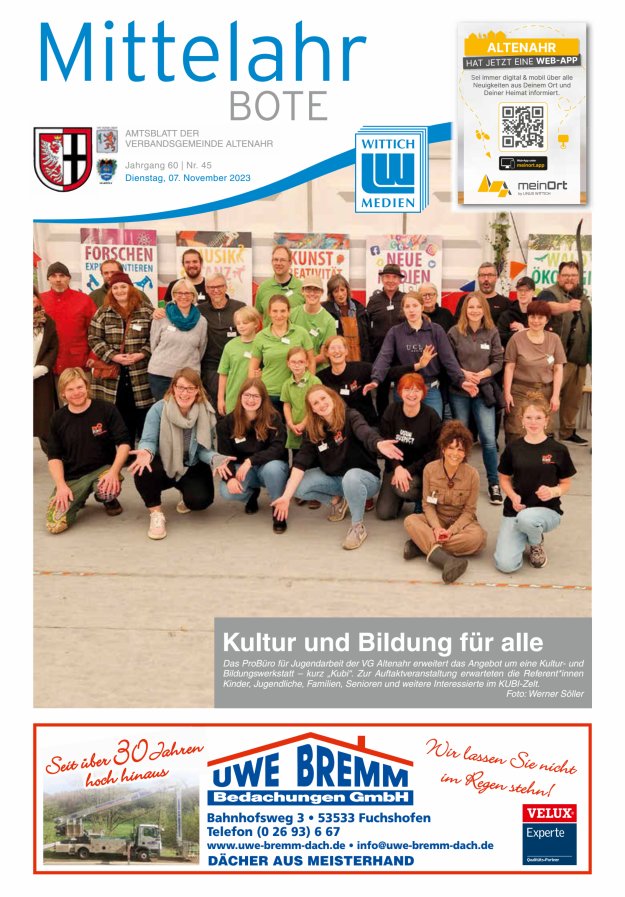 Mittelahr Bote Titelblatt 45/2023