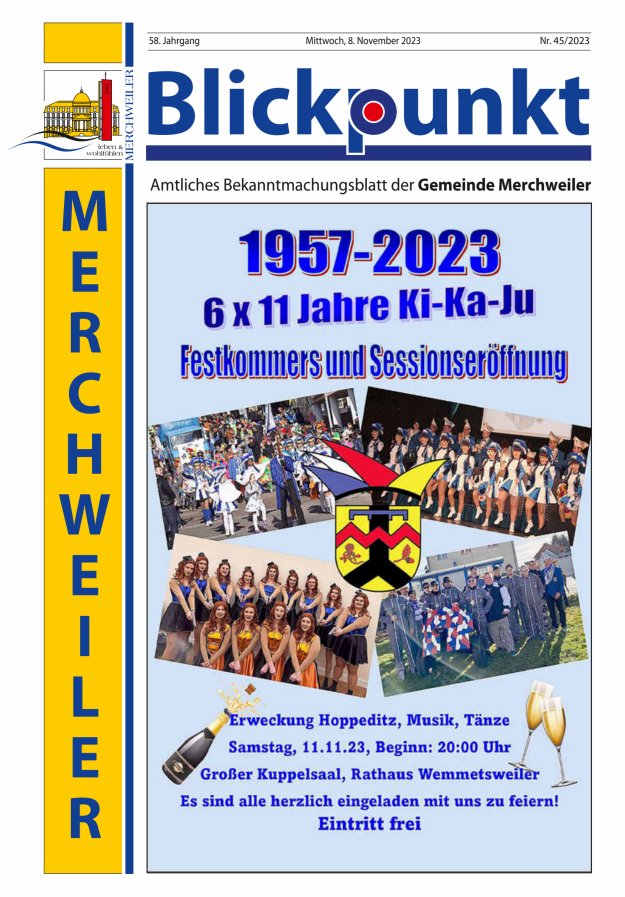 Blickpunkt Merchweiler Titelblatt 45/2023