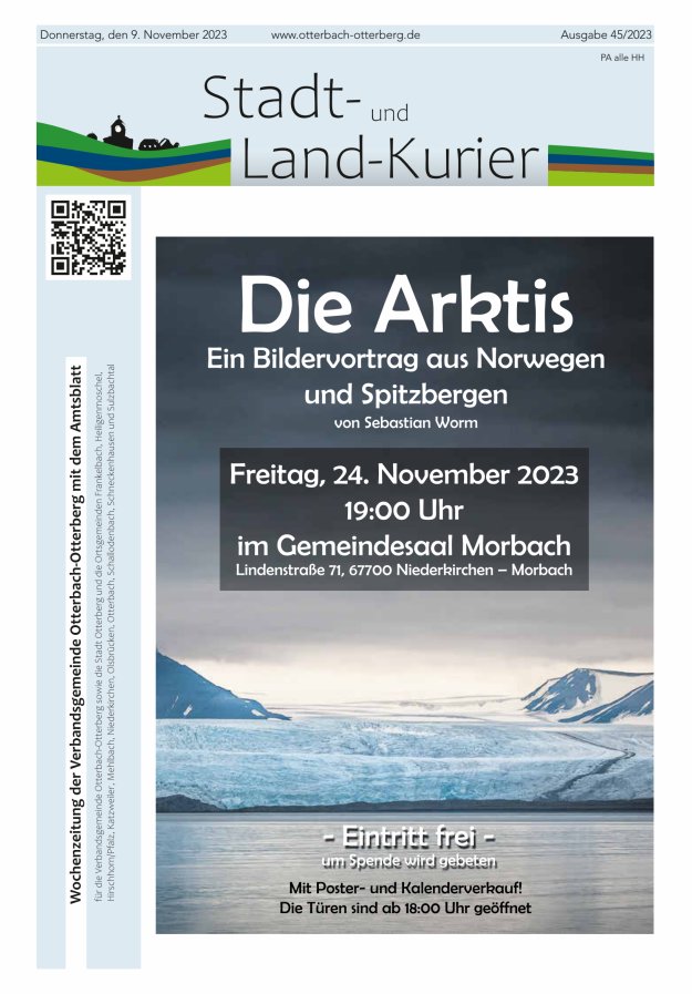 Stadt- und Land-Kurier Otterbach-Otterberg Titelblatt 45/2023