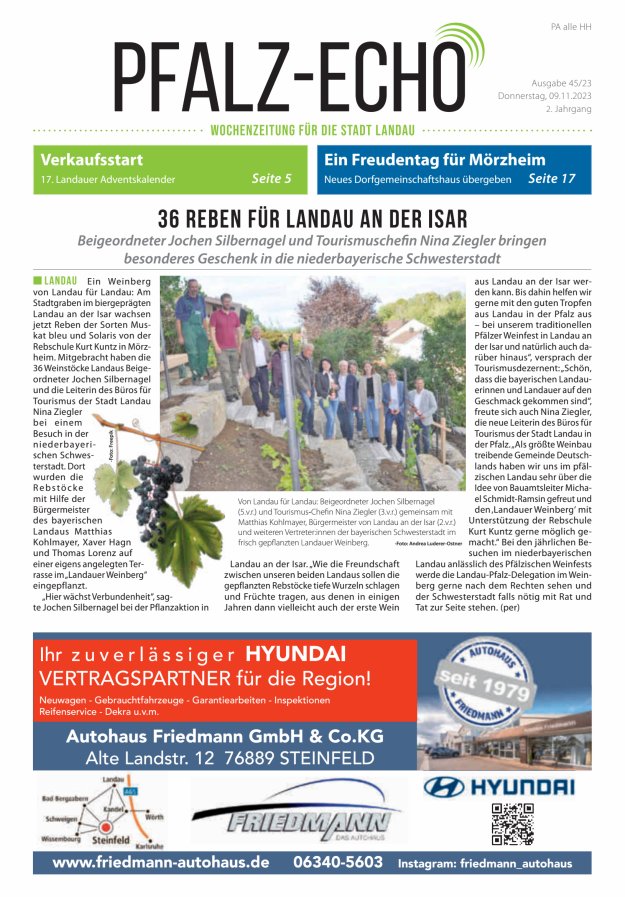 Pfalz-Echo Titelblatt 45/2023