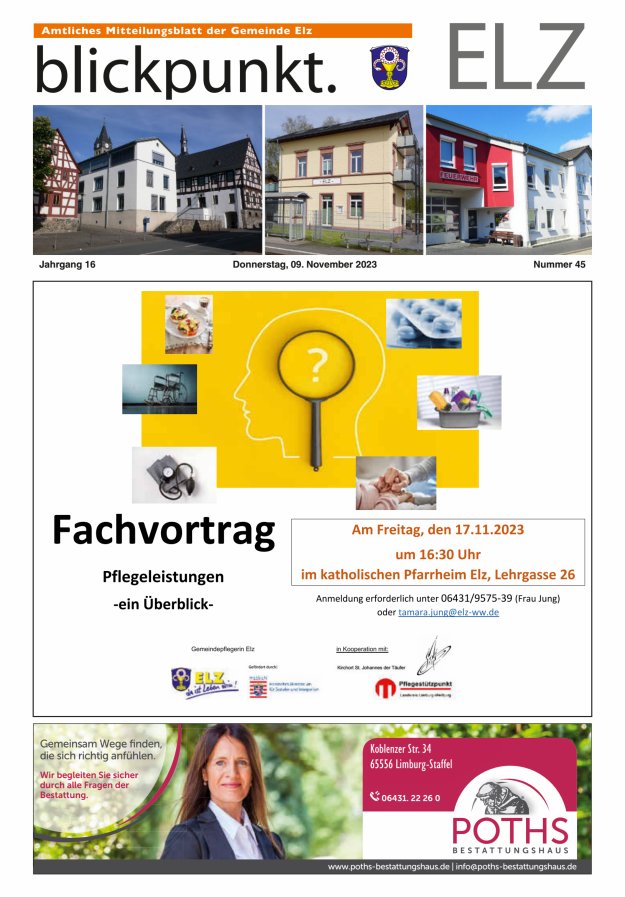 Blickpunkt Elz Titelblatt 45/2023