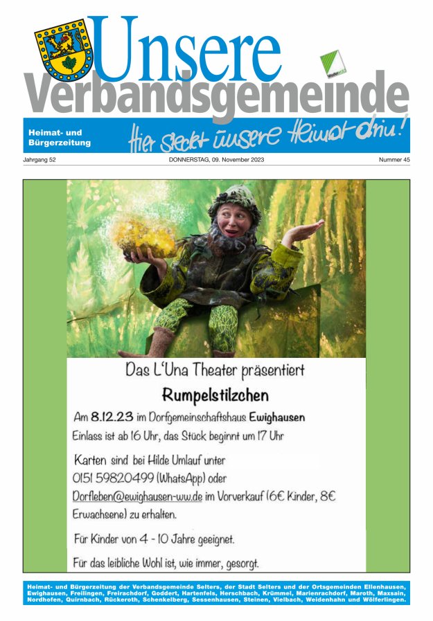 Unsere Verbandsgemeinde Selters Ww Titelblatt 45/2023