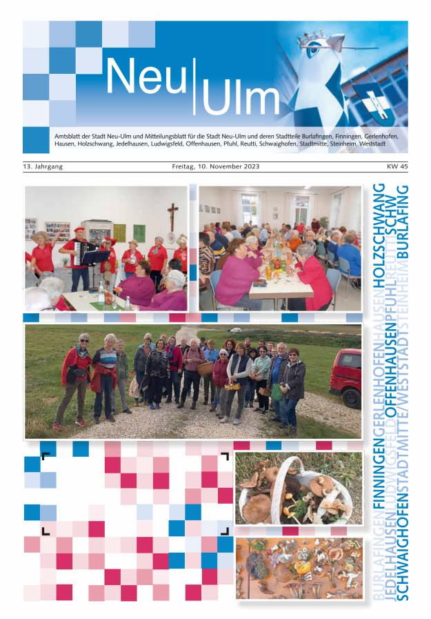 Amtsblatt der Stadt Neu-Ulm und Mitteilungsblatt für die Stadt Neu-Ulm Titelblatt 45/2023