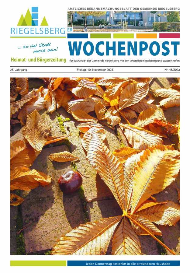 Riegelsberger Wochenpost Titelblatt 45/2023