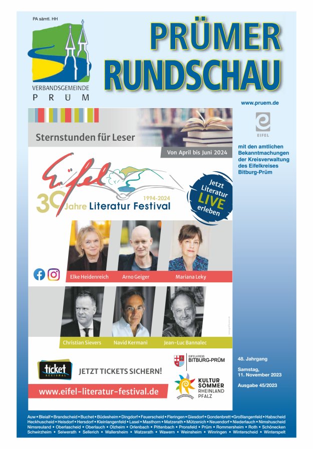 Prümer Rundschau Titelblatt 45/2023