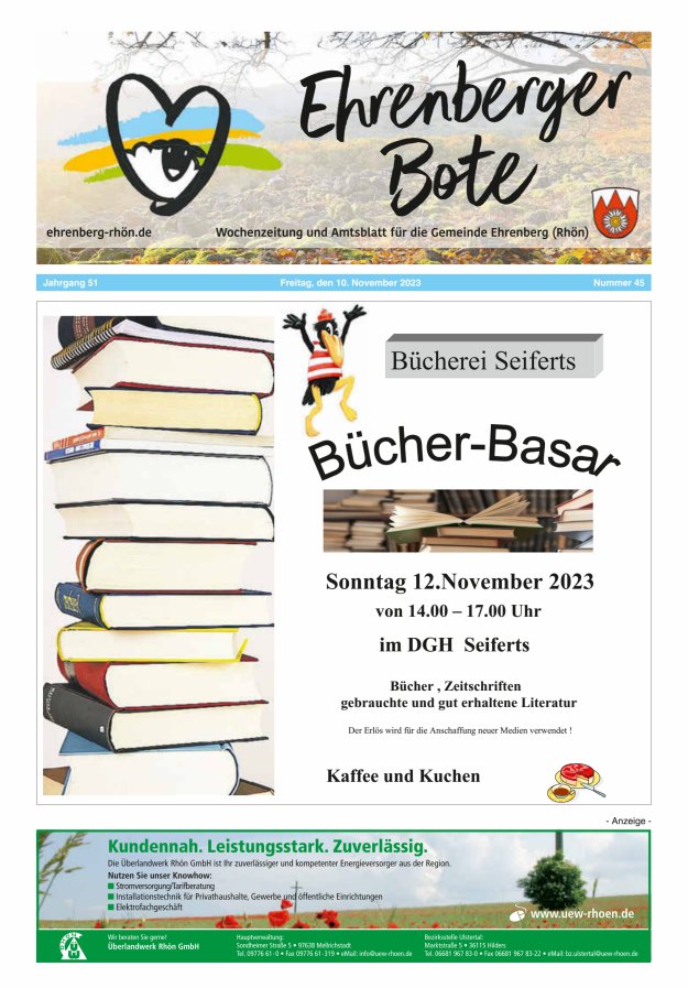 Ehrenberger Bote Titelblatt 45/2023