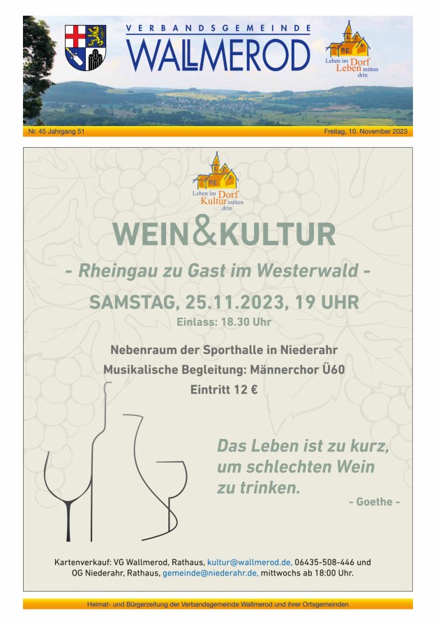 Wir über uns - Verbandsgemeinde Wallmerod Titelblatt 45/2023