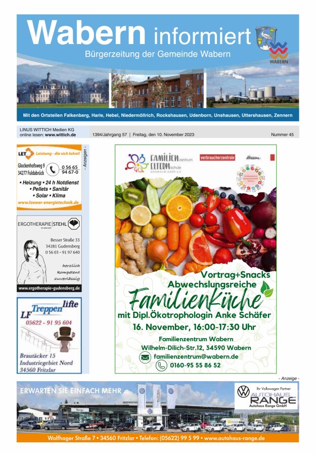 Wabern informiert Titelblatt 45/2023