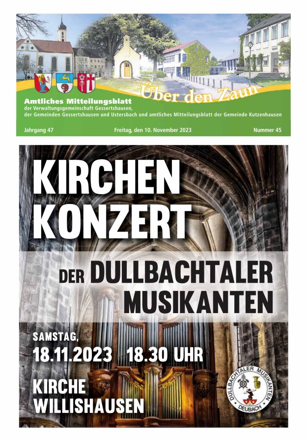Über den Zaun Titelblatt 45/2023