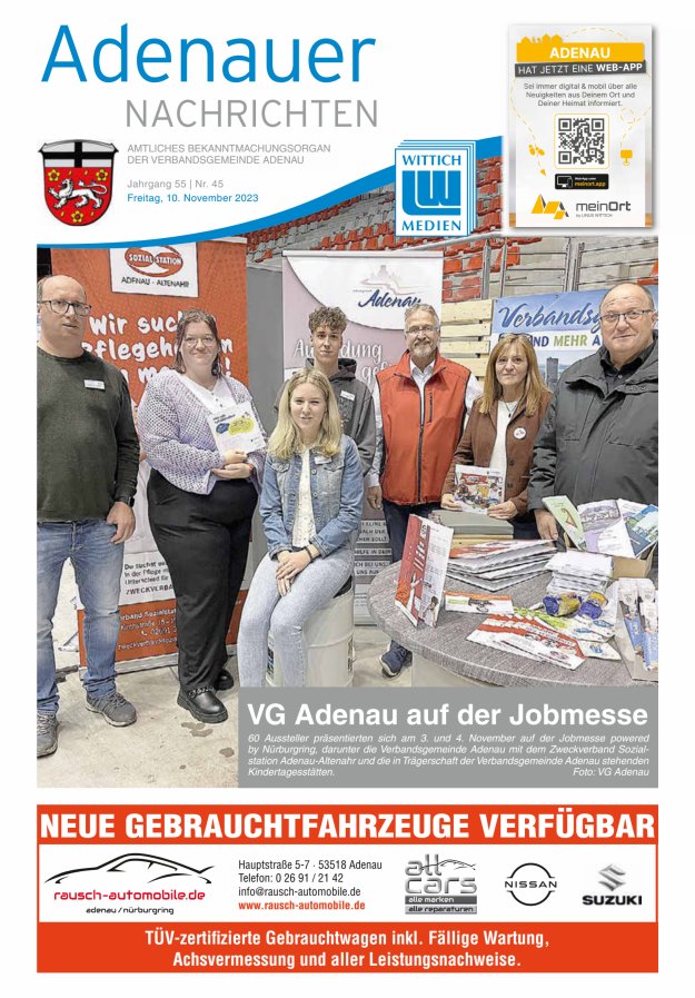 Adenauer Nachrichten Titelblatt 45/2023