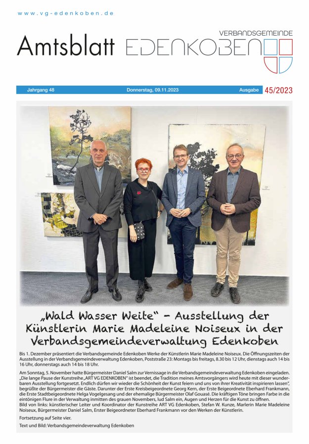 Amtsblatt VG Edenkoben Titelblatt 45/2023