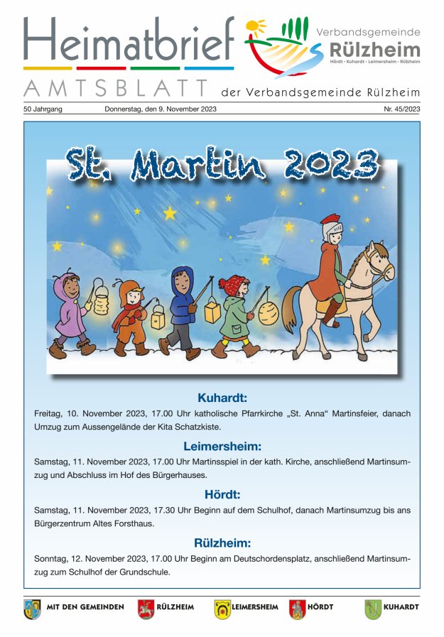 Heimatbrief VG Rülzheim Titelblatt 45/2023