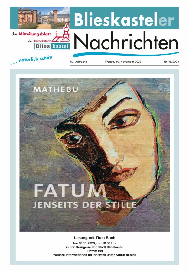 Blieskasteler Nachrichten  Titelblatt 45/2023