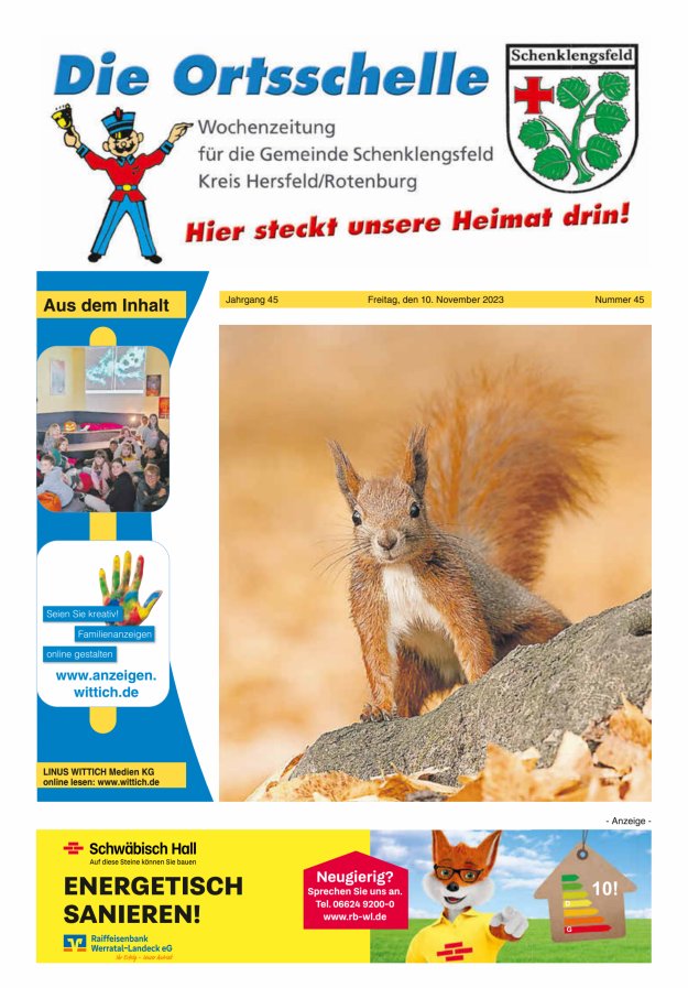 Die Ortsschelle Titelblatt 45/2023