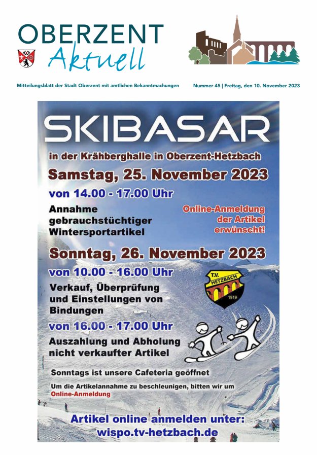 Oberzent aktuell Titelblatt 45/2023