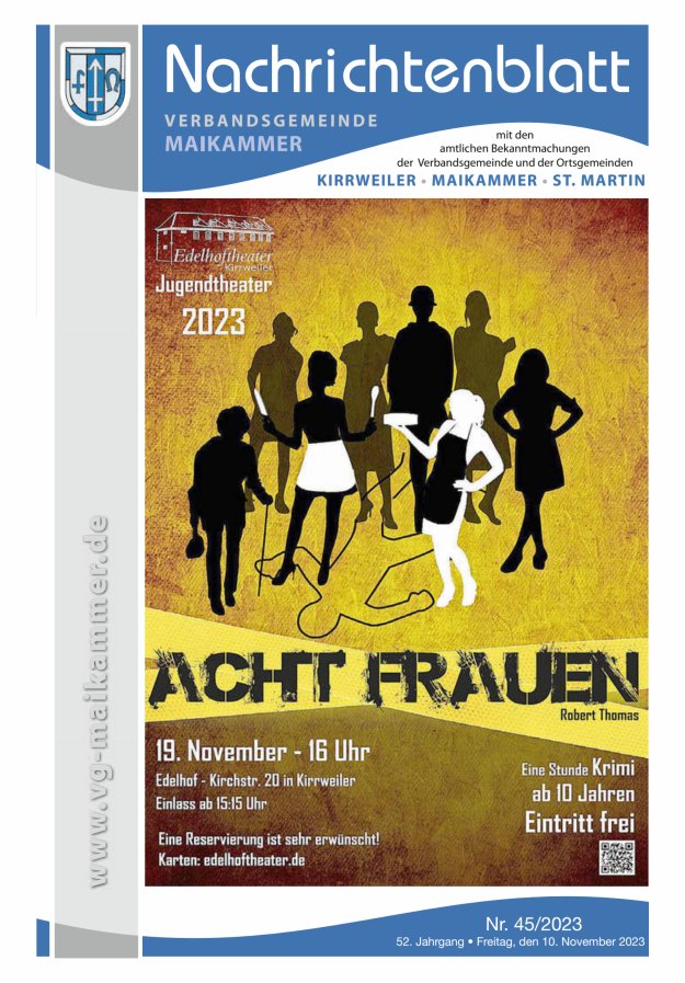 Nachrichtenblatt VG Maikammer Titelblatt 45/2023