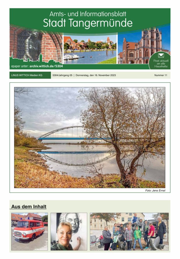Tangermünde Titelblatt 11/2023