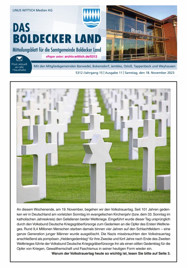 Samtgemeinde Boldecker Land Titelblatt 11/2023
