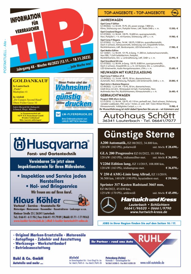 Tipp Vogelsberg Titelblatt 46/2023
