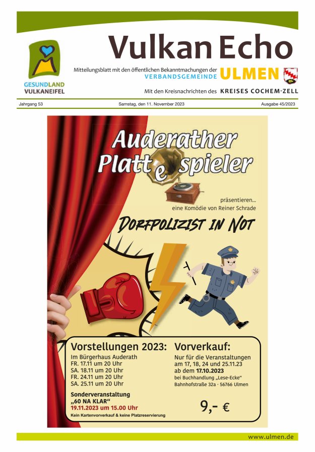 Vulkan Echo VG Ulmen Titelblatt 45/2023
