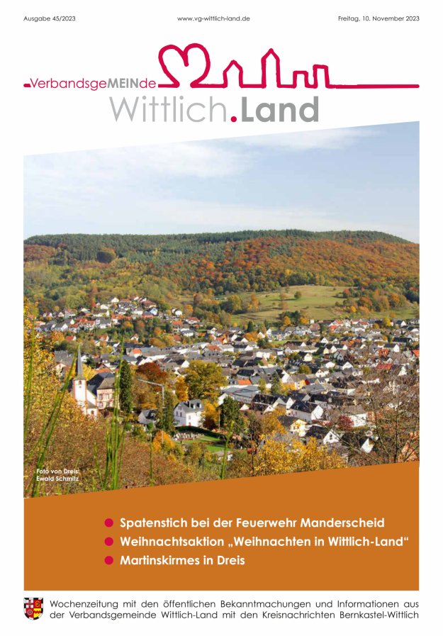 Mein Wittlich.Land Titelblatt 45/2023