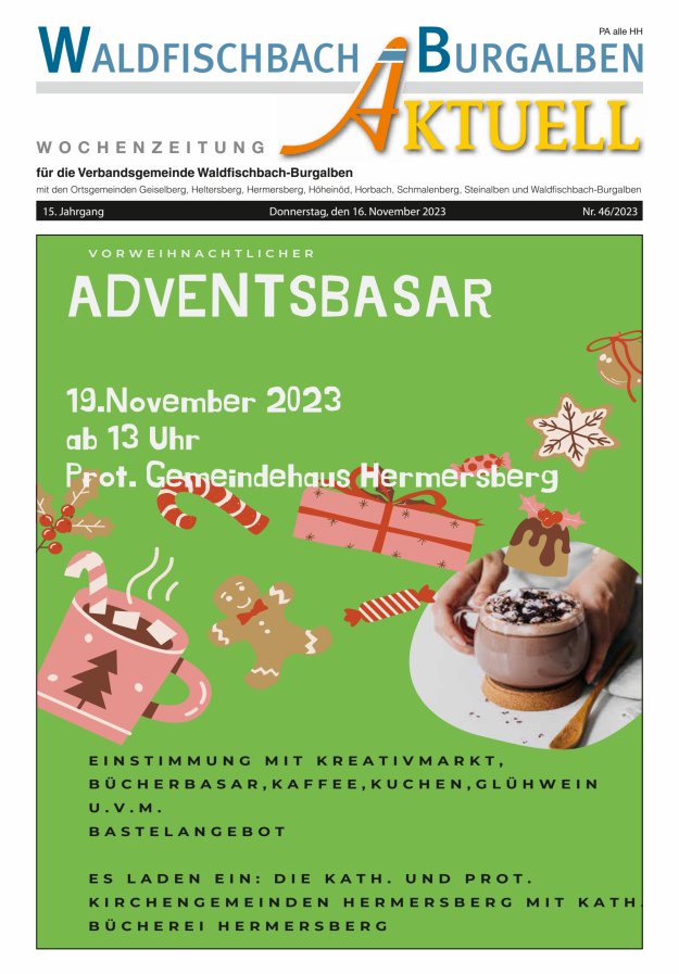Amtsblatt der Verbandsgemeinde Waldfischbach-Burgalben Titelblatt 46/2023