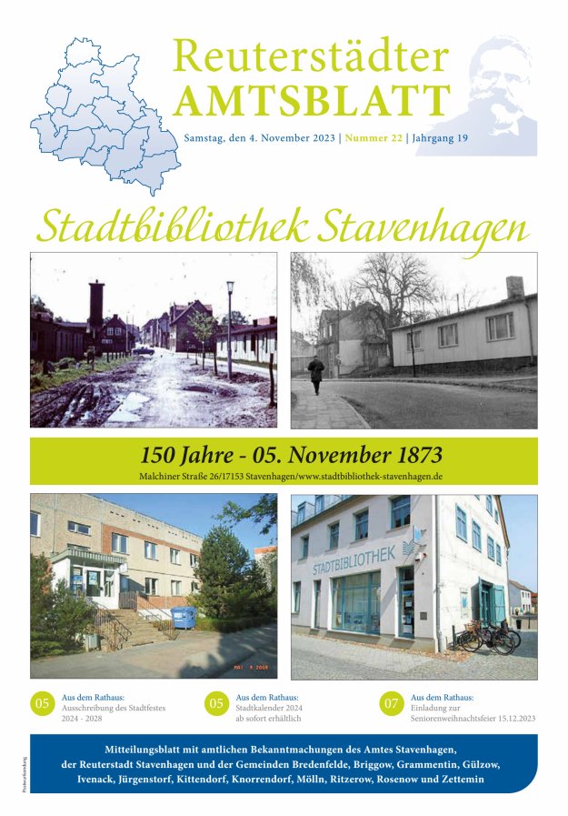 Reuterstädter Amtsblatt Titelblatt 22/2023