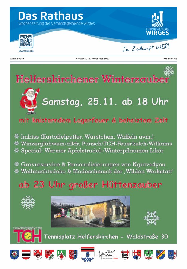 Das Rathaus - Informationen für die Bürger in der VG Wirges Titelblatt 46/2023