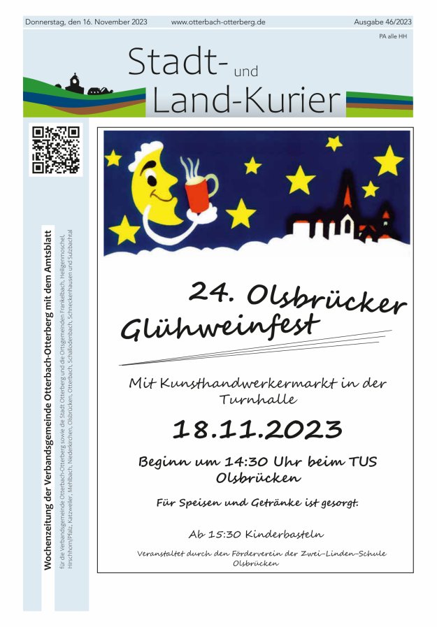 Stadt- und Land-Kurier Otterbach-Otterberg Titelblatt 46/2023