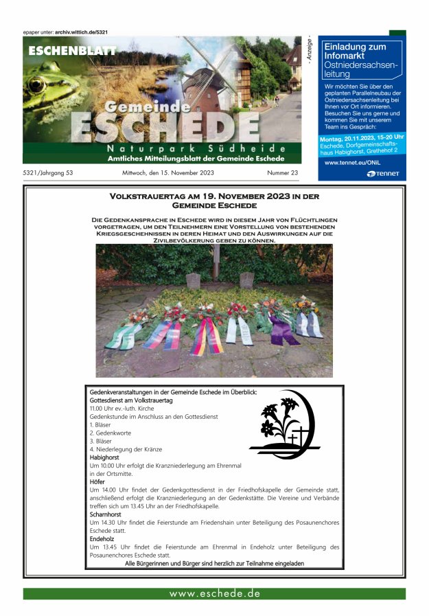 Eschenblatt Titelblatt 23/2023