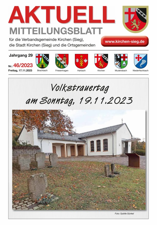 Aktuell - Mitteilungsblatt für die VG Kirchen (Sieg) Titelblatt 46/2023