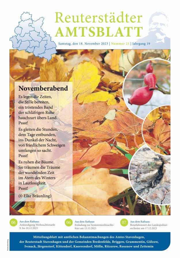 Reuterstädter Amtsblatt Titelblatt 23/2023