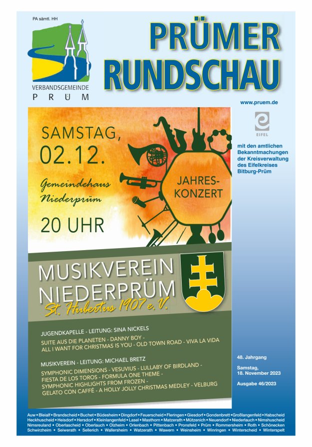 Prümer Rundschau Titelblatt 46/2023