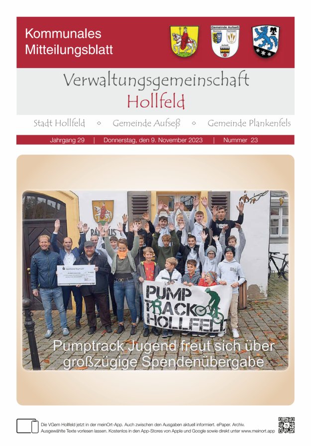 MB der Verwaltungsgemeinschaft Hollfeld  Titelblatt 23/2023